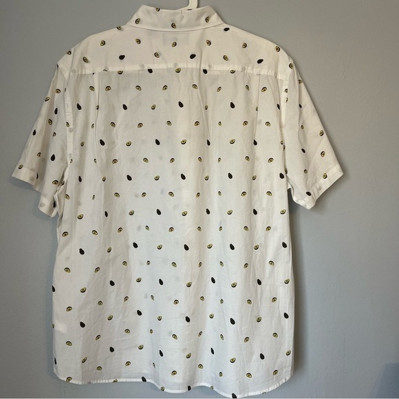 NTW Black Brown Cotton White Avocado Short Sleeves Button Down Shirt Size XXL - Picture 7 of 9